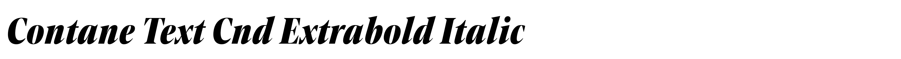 Contane Text Cnd Extrabold Italic